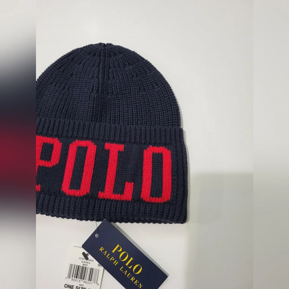 Polo Ralph Lauren Beanie Boy's Size 8-20 NWT Red and Blue